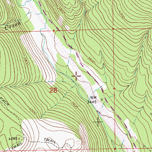 Topographic Map of Rock Creek, MT