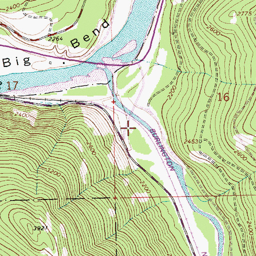 Topographic Map of Riverview, MT