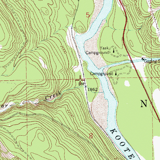 Topographic Map of Star Creek (historical), MT