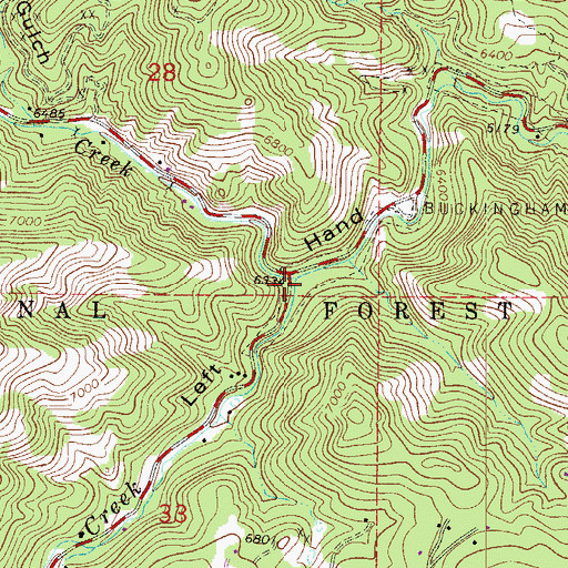 Topographic Map of Little James Creek, CO