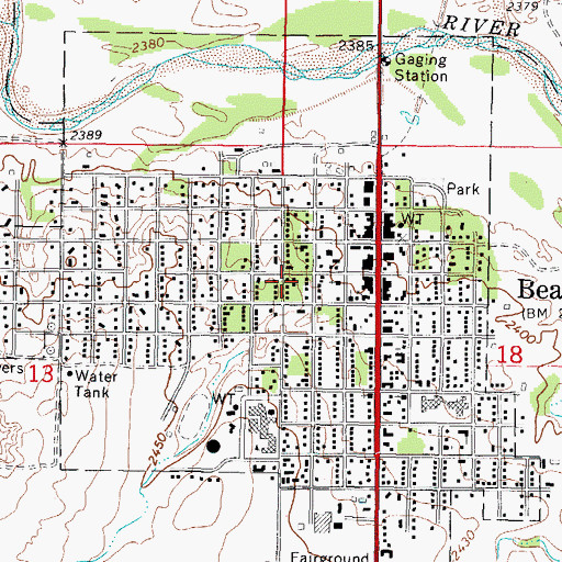 Topographic Map of United Methodist Church, OK