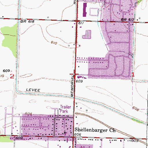 Topographic Map of Midwest Agape Chapel, OK