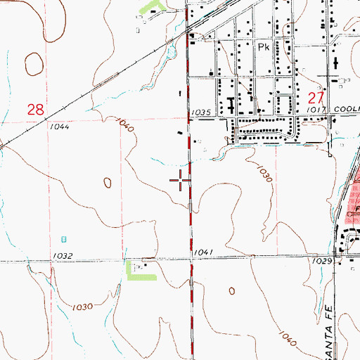 Topographic Map of Immanuel Baptist Church, OK