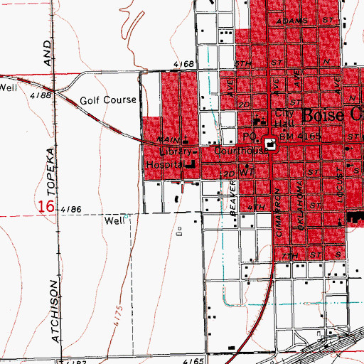 Topographic Map of Catholic Rectory, OK