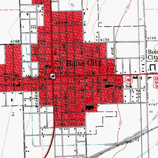 Topographic Map of Saint Pauls United Methodist Church, OK