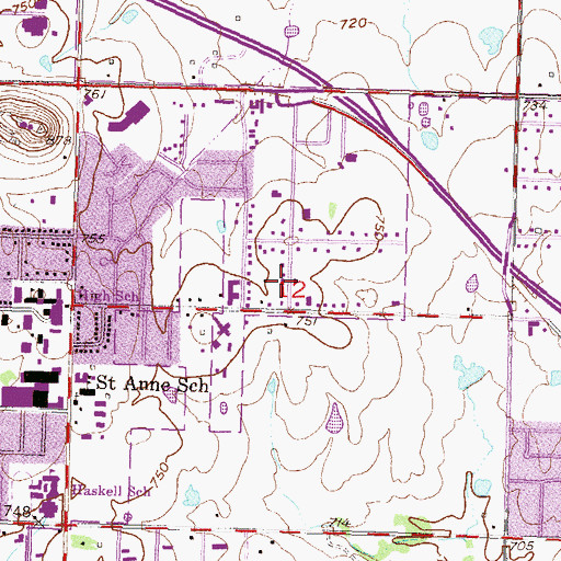 Topographic Map of The Church of Jesus Christ of Latter Day Saints, OK