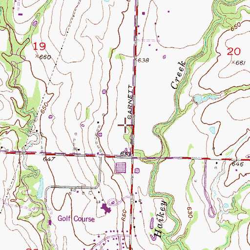 Topographic Map of Grace Fellowship Church, OK