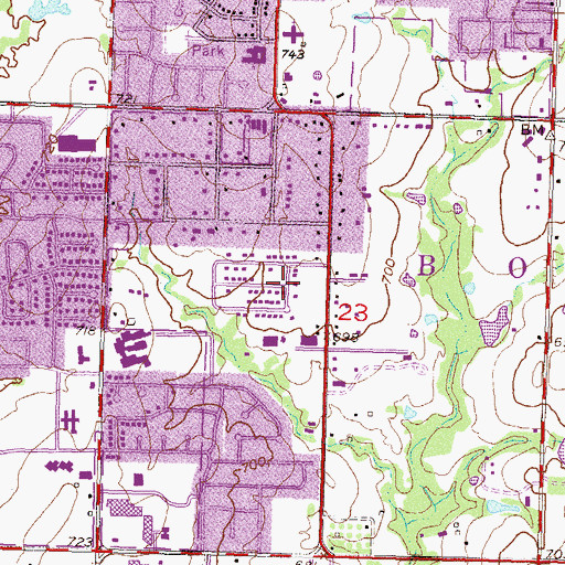 Topographic Map of Kingdom Hall Jehovahs Witness, OK