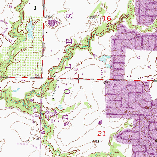 Topographic Map of Love Joy and Peace Incorporated, OK