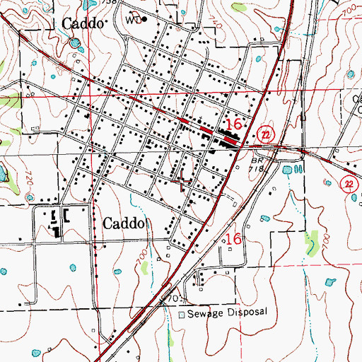 Topographic Map of First Church of the Nazarene, OK