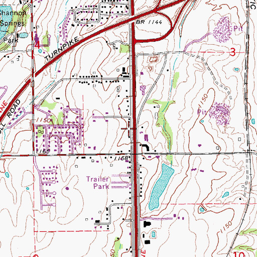 Topographic Map of Christ Our Savior Church, OK