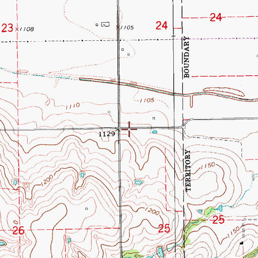 Topographic Map of Faith Baptist Church, OK
