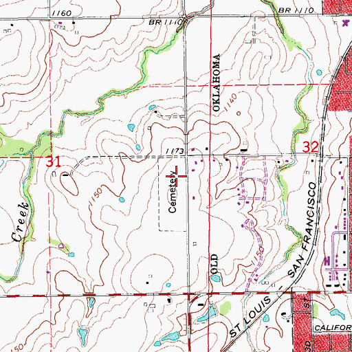 Topographic Map of Maramatha Baptist Church, OK