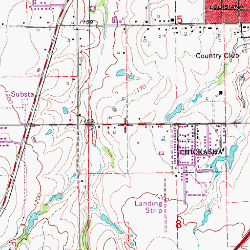 Topographic Map of Southern Hills Baptist Church, OK