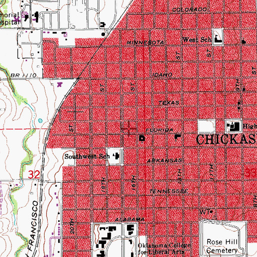 Topographic Map of Word of Life Fellowship, OK