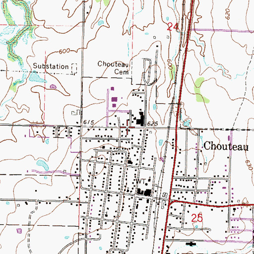 Topographic Map of International Word Fellowship, OK