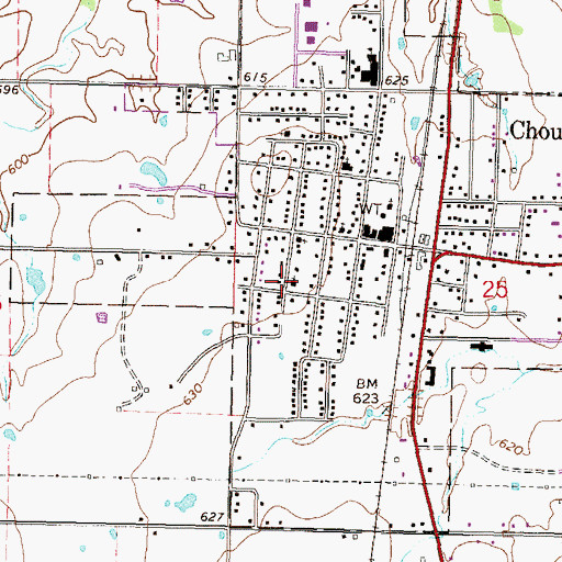 Topographic Map of Presbyterian Church, OK