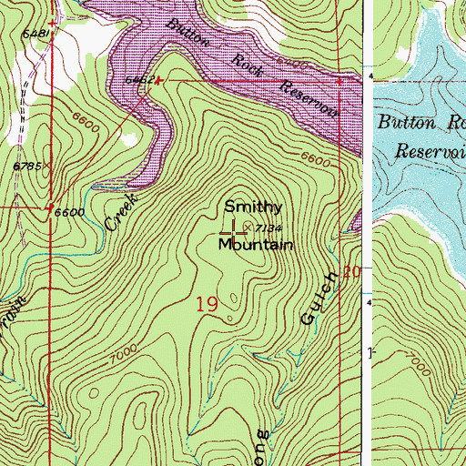 Topographic Map of Smithy Mountain, CO