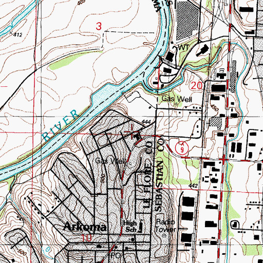 Topographic Map of Assembly of God Church, OK