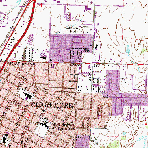 Topographic Map of Saint Cecilia Catholic Church, OK