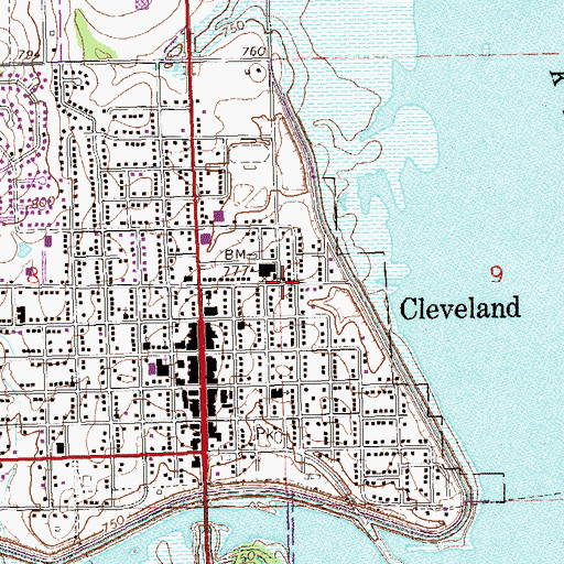 Topographic Map of Kingdom Hall-Jehovahs Witness, OK