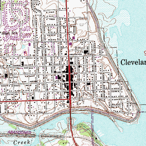 Topographic Map of Methodist Church, OK