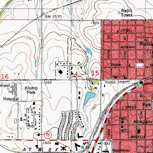 Topographic Map of Church of Christ, OK