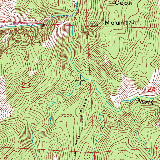 Topographic Map of Coulson Gulch, CO