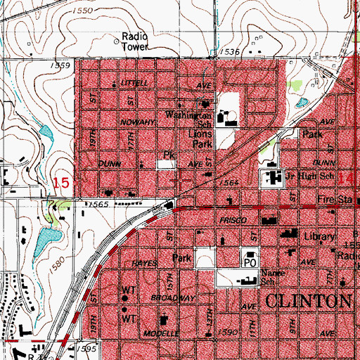 Topographic Map of Baptist Hispanic Mission, OK