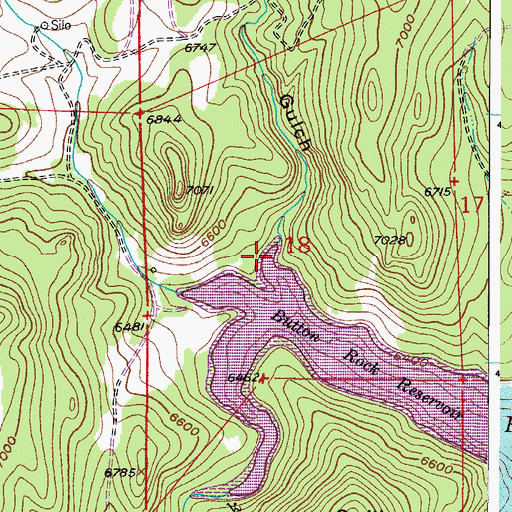 Topographic Map of Rattlesnake Gulch, CO