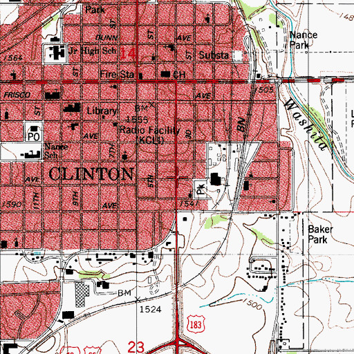 Topographic Map of Templo Monte Sinai Church, OK
