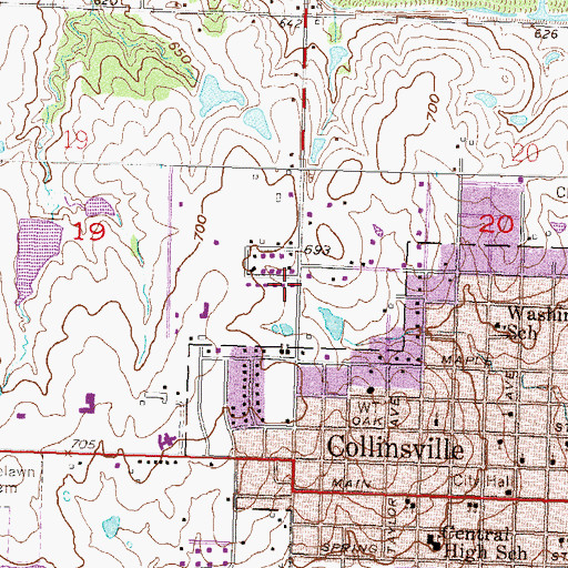 Topographic Map of A Glorious Church Fellowship, OK