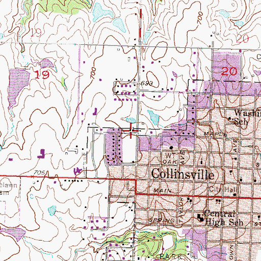 Topographic Map of Baptist Tabernacle, OK