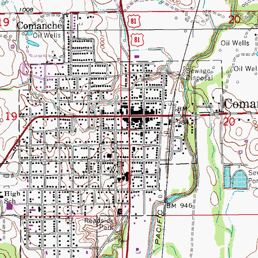 Topographic Map of Church of Christ, OK