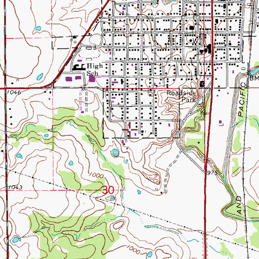 Topographic Map of Comanche Church of God, OK