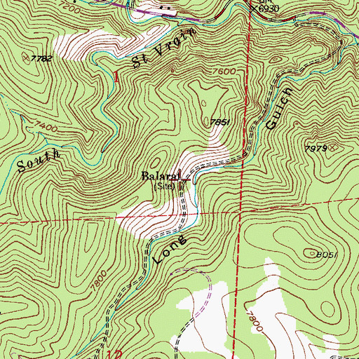 Topographic Map of Balarat, CO