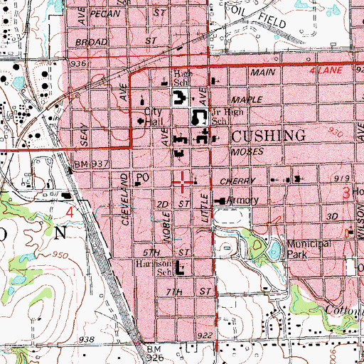 Topographic Map of New Life Christian Center, OK