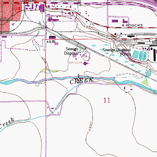 Topographic Map of Left Hand Creek, CO