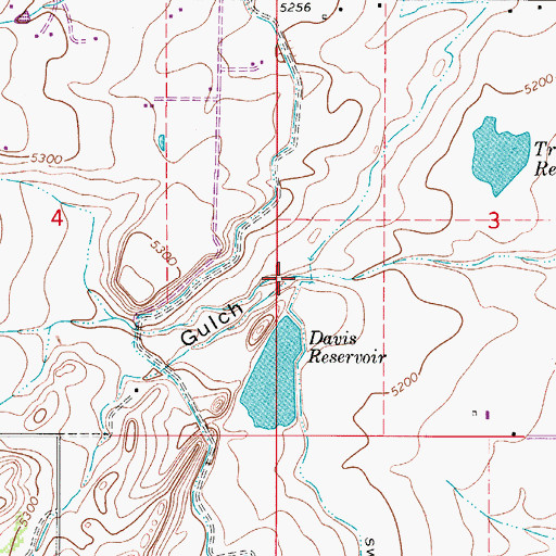 Topographic Map of Lykins Gulch, CO