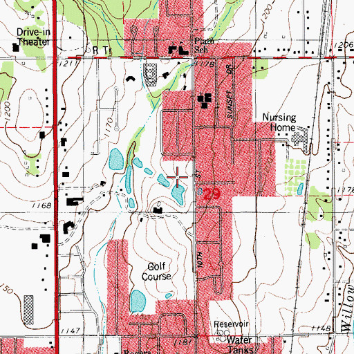 Topographic Map of Lutheran Church Good Shepherd, OK