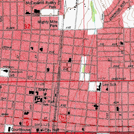 Topographic Map of Open Door Fellowship, OK
