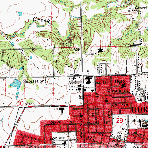 Topographic Map of Northwest Church of Christ, OK