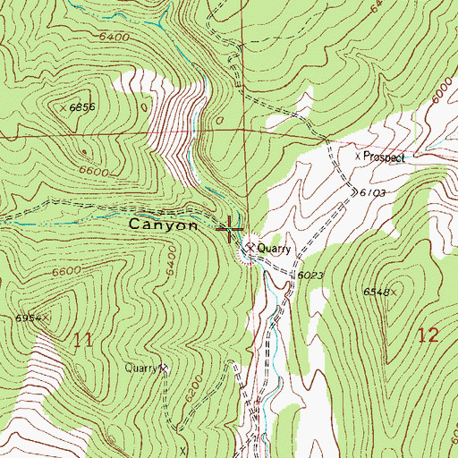 Topographic Map of Plumely Canyon, CO