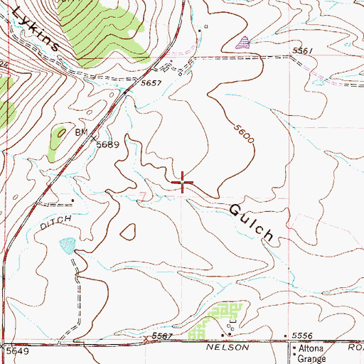 Topographic Map of Lake Ditch, CO