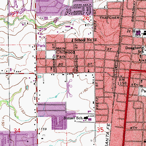 Topographic Map of Christian Faith, OK