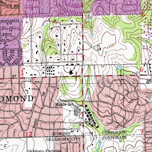 Topographic Map of The Church of Jesus Christ of Latter Day Saints, OK