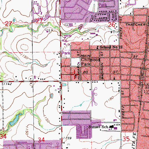 Topographic Map of Emmanuel Southern Baptist Church, OK