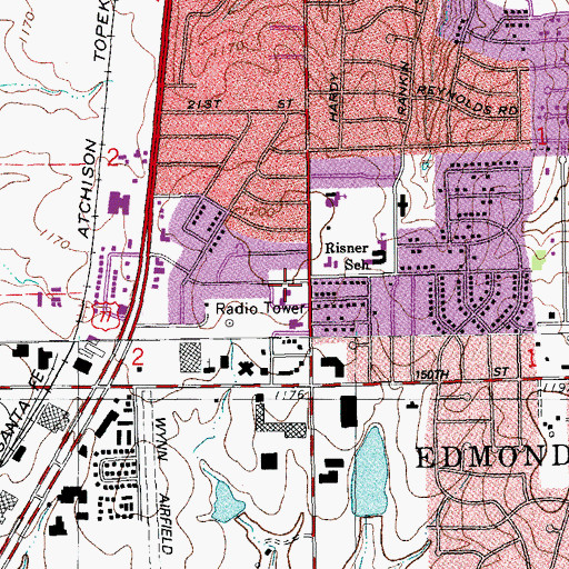 Topographic Map of First Church of the Nazarene, OK