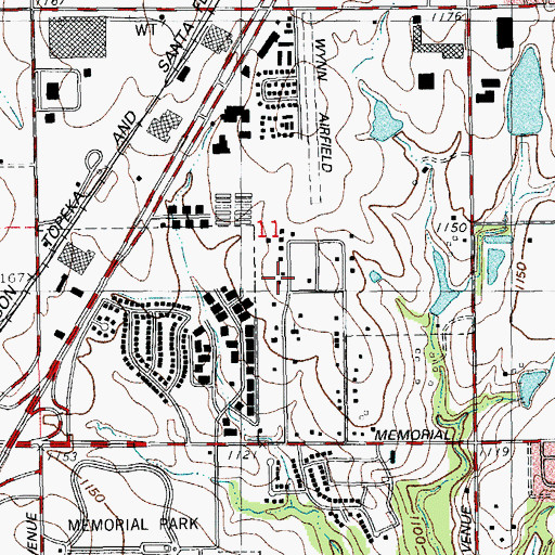Topographic Map of First Freewill Baptist Church, OK