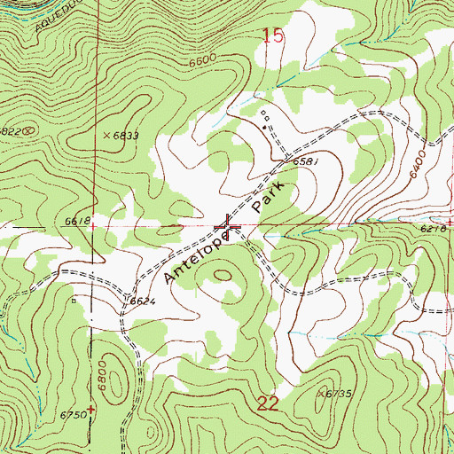 Topographic Map of Antelope Park, CO